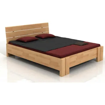 ImportWorld Postel Gertrud High Long 200x220 cm, buk masiv (Barva dřeva: Dub, Rošt varianta: Lamelový rošt)