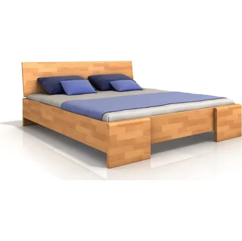 Postel ImportWorld Postel Marta High Long 200x220 cm, buk masiv (Barva dřeva: Palisandr, Rošt varianta: Lamelový rošt)