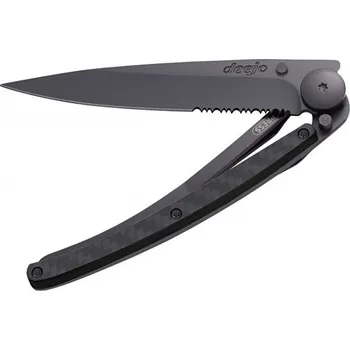 kapesní nůž Nůž deejo Black, Serration, carbon, 37g, 1GC500