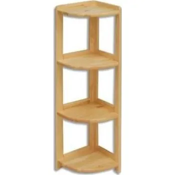 Knihovna ImportWorld Rohový regál Shane masiv v106 x š30 x h30 cm (Barva dřeva: Šedá)