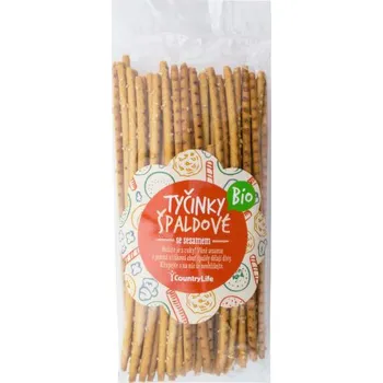 Slaná tyčinka Country Life Špaldové tyčinky se sezamem Bio 150 g 