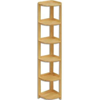 Knihovna ImportWorld Rohový regál Ivan masiv v200 x š30 x h30 cm (Barva dřeva: Olše)