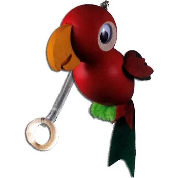 Zrcadlo ImportWorld Dřevěná figurka na pružině papoušek Joy