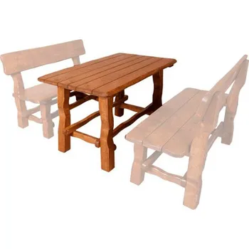 Postel ImportWorld Zahradní stůl Aloise v120 x š75 x h75 cm (Barva dřeva: Rustikal)