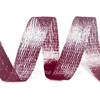 Stuha Tvarovací stuha - síťka vínová(bordó), šíře 1,5-12,5 cm, návin 10 m