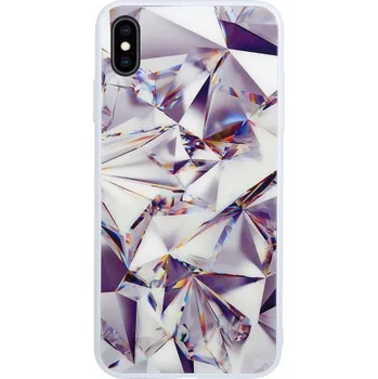 Pouzdro na mobilní telefon Diamantový kryt pro iPhone XS Max - bílý