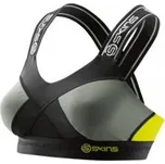 Skins DNAmic Womens Speed Crop Black/Limoncello S; Černá podprsenka + DÁREK DLE VYBĚRU!