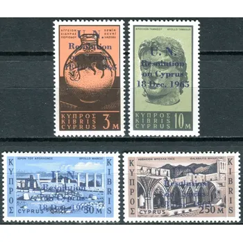 Poštovní známka Řecko (1966) MiNr. 261 - 264 ** - Kypr (řecký) - Rozhodnutí Valného shromáždění Organizace spojených národů o kyperské otázce