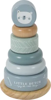 Dřevěná hračka Tiamo Nasazovací kroužky modré