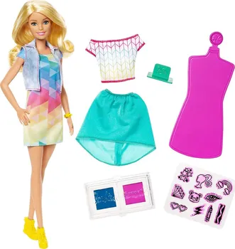 Panenka Barbie D.I.Y. Crayola s módním potiskem běloška