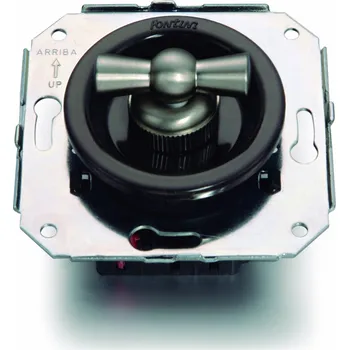 vypínač FONTINI by Font Barcelona Plastový vypínač Venezia hnědý/niklová klička Barva: otočná klička nikl/hnědá, Typ tvaru: č.6 – schodišťák – ovládá se ze 2 míst 35 308 52 2