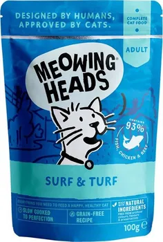 Krmivo pro kočku Meowing Heads Surf & Turf kapsička 100 g