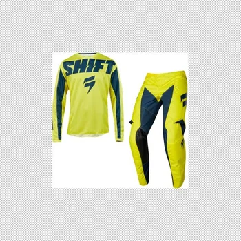 Moto kombinéza komplet SHIFT Whit3 York dětský žlutý 24+ YM