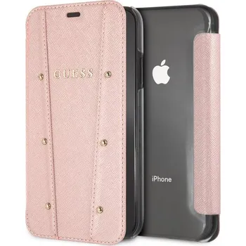Guess Kaia Book Case pro Apple iPhone XR Rose Gold Pouzdro na mobilní telefon Guess Kaia Book Case pro Apple iPhone XR Rose Gold