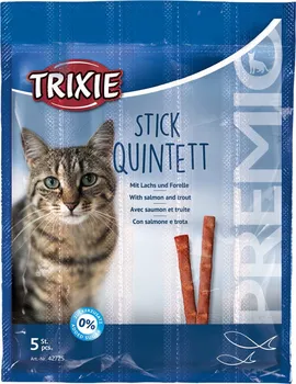 Pamlsek pro kočku Trixie Premio Quintett tyčinky losos/pstruh 5 x 5 g