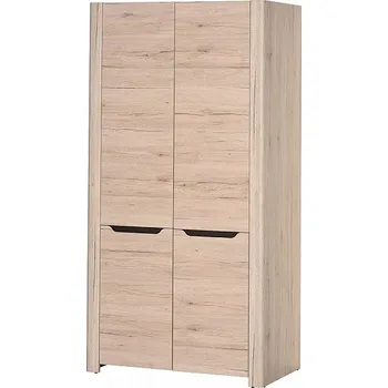 Šatní skříň DESJO 05 šatní skříň, dub san remo/hnědá