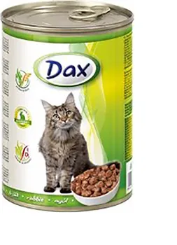 Krmivo pro kočku Dax Cat kousky králík 415 g