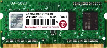 Operační paměť Transcend Sodimm 4 GB DDR3 1333 MHz (TS512MSK64V3H)