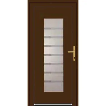 Vchodové dveře SOFT INOX Aron 90/197/7 L Antracit krupička