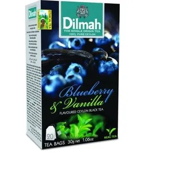 Čaj Dilmah Černý čaj borůvka a vanilka 20 x 1,5 g