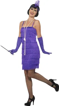 Karnevalový kostým Smiffys Flapper krátké šaty fialové SF45500x