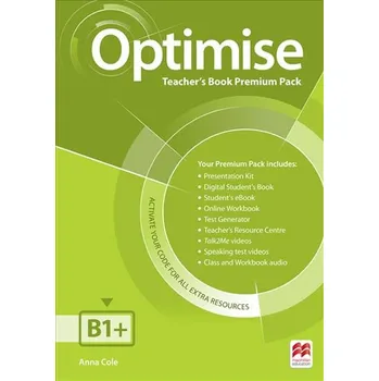 Anglický jazyk Optimise B1+ Intermediate Teacher´s Book Premium Pack - Malcolm Mann, Steve Taylore-Knowle