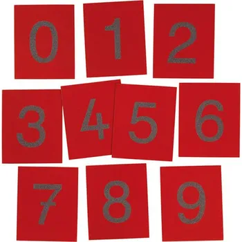 Dřevěná hračka Pískované číslice