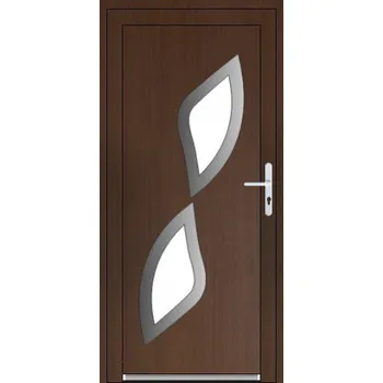 Vchodové dveře SOFT INOX Damien 90/200 L Antracit krupička