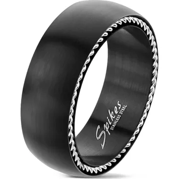 Prsten Šperky4U Pánský matný ocelový prsten - velikost 68 - OPR1718-68