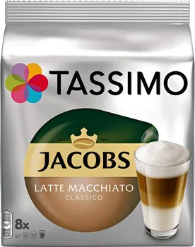 kávové kapsle Tassimo Jacobs Latte Macchiato Classico