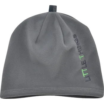 Kojenecká čepice šedá fleecová čepička vytvarovaná na ouška