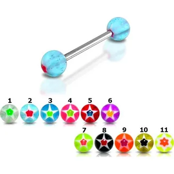 Piercing Šperky4U Piercing do jazyka akrylát - PJ01101-W