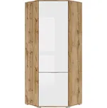 Zele Šatní skříň SZFN1D, dub wotan/bílý lesk