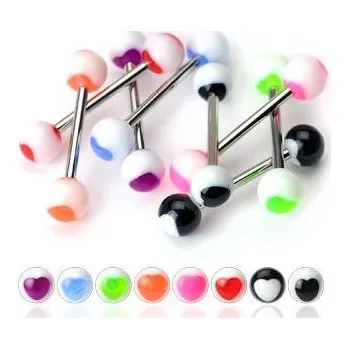 Piercing Šperky4U Piercing do jazyka akrylát - PJ01130-WB