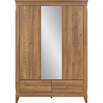 Šatní skříň BRW Bergen SZF2D1M2S modřín sibiu zlatý