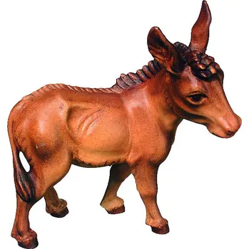 Vánoční dekorace Ornatis Osel Provedení: Malované, Velikost stojících figur dospělých postav: 7 cm Dřevěná vyřezávaná soška osla