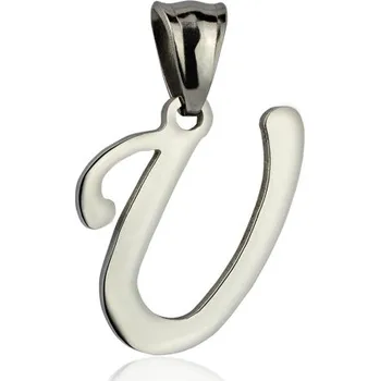 Přívěsek Šperky4U Ocelový přívěšek - písmeno - iniciála U - OPP1380