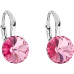 EVOLUTION GROUP CZ Stříbrné náušnice s Crystals from Swarovski® Rose - 31229.3 Rose