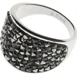 AKTUAL Ocelový prsten s krystaly Crystals from Swarovski®, GREY METALISEÉ - velikost 56 - LV1001-GME-56