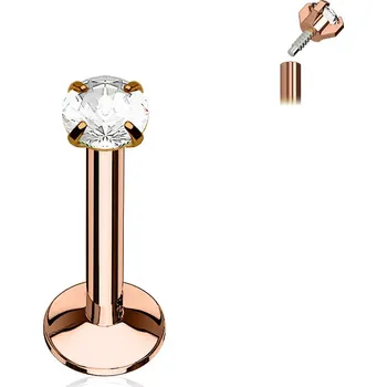 Piercing Šperky4U Piercing do brady zlacený 1,2 x 6 mm - LB01081RD-1208