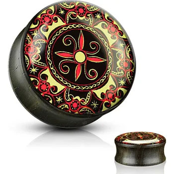 Piercing Šperky4U Dřevěný plug do ucha Ebony Wood - PL01231-10