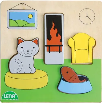 Lena Dřevěné puzzle Obývací pokoj