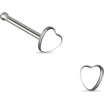 Piercing Šperky4U Piercing do nosu - srdíčko - N01160