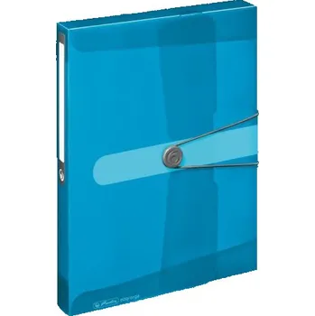 Box na spisy Easy orga to go A4, 4 cm, transparentní modrý