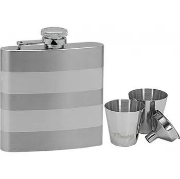 Placatka Lucca di Maggio® Ocelová kapesní lahev - placatka 180ml + 2 kalíšky 30ml a trychtýřek - 97050