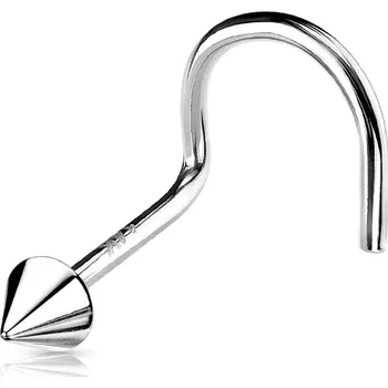 Piercing Šperky4U Zlatý piercing do nosu - špička, Au 585/1000 - ZL01116-WG