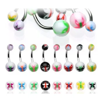 Piercing Šperky4U Piercing do pupíku - banánek - BA01037-R