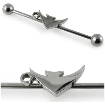 Piercing Šperky4U Industrial piercing - rybka - ID01006