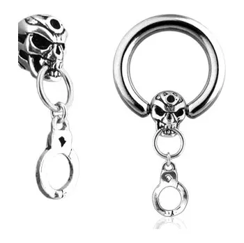 Šperk Šperky4U Piercing - kruh lebka - K01010-2013