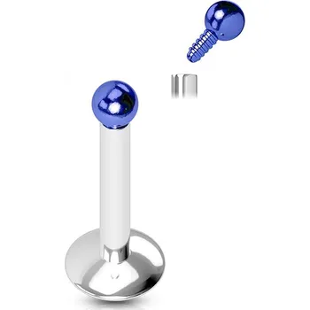 Piercing Šperky4U Piercing do brady, modrá kulička - LB01082B-1208